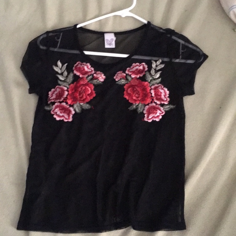 Rose transparent top